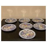 7 Vernon Kilns " Honolulu "  Plates