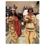Pair of Native American Statues