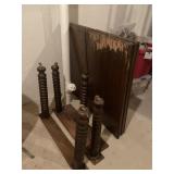 Antique 5 Legged Turned Wood Table