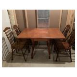 Vintage Drop Leaf Table & 4 Chairs