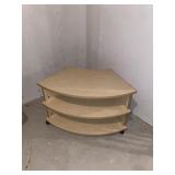 Wooden Side Table with Wheels