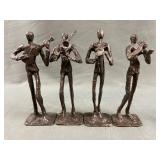 Set of Four Musician Sculptures