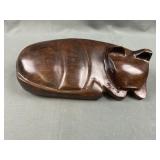 Heavy Ironwood Carved Cat