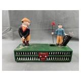 Vintage Cast Iron Golf Bank