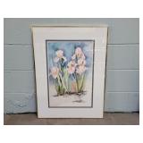 Signed Framed Floral Print