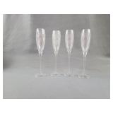 Dansk Full Lead Crystal Champagne Glasses