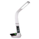 Ottlite LED Desk Lamp w/Clock & Charging Station