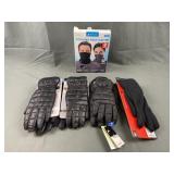 Lot of New Gloves and Cooling Face Gaiter
