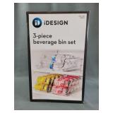iDesign 3 piece Beverage Bin Set