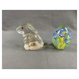 2 Glass Paperweights