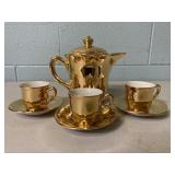 8-Piece 22K Gold Plated Tea Set