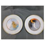 2 Etched Erté Decorative Plates