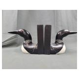 Vintage Loon Duck Bookends by Decoy Co