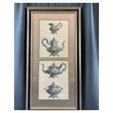 Framed Teapot Illustrations