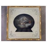 Square Shadow Box with Teapot Decor