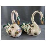 Vintage E.P.L. Alcobaça Swan Planters