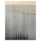 Lot of 10 Fishing Poles