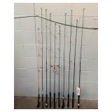 Lot Of 10 Fishing Poles