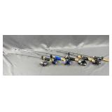 Five Ice Fishing Poles