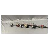 Six Ice Fishing Poles