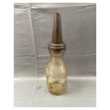 Vintage Mass One Liquid Quart Oil Bottle