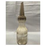 Vintage Mass One Liquid Quart Oil Bottle