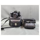 Minolta Macxum 3xi Camera with Lenses and Case