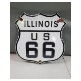 Vintage Illinois Route 66 Sign