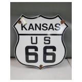 Vintage Kansas Route 66 Sign
