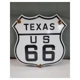 Vintage Texas Route 66 Sign