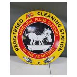 Vintage Dated 1958 AC Spark Plug Sign