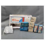 Vintage Jiffy Patches Champ Display w/ Patches