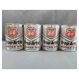 Four Empty Phillips 66 Trop-Artic Motor Oil Cans