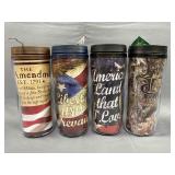 Four Reflective Art Tumblers