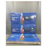 3 Outdoor Sparkle Bright Triple Candles