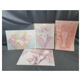 4 Watercolor Art Pieces