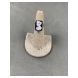 Black Onyx Cameo Ring