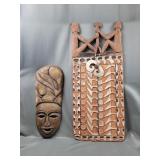 Tribal Carved Wooden Mask and More