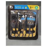 3 Pack HydraHyde Leather Work Gloves Size XL