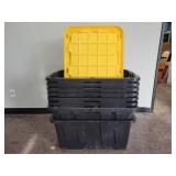 8 27 Gallon Bins with Lids