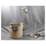 Crock and Dimmable Posable Desk Lamp