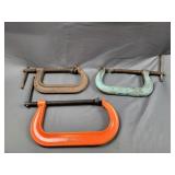 Three C Clamps