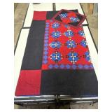 Hand Stitched Queen Sized Quilt & Pillow Case