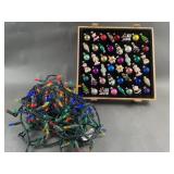 Vtg Thomas Pacconi Mini Xmas Ornaments & Lights