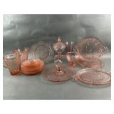 Vintage Pink Depression Glass Dishes