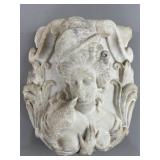 Victorian Carved Marble Pediment Sculpture