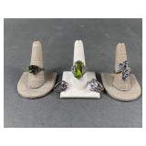 Variety of Sterling Silver Ladies Rings