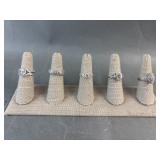 Collection of Ladies Sterling Silver Rings