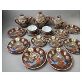 Vntg. Japanese Kutani Dragonware Lithophane Set