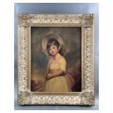 Framed Miss Juliana Willoughby by George Romney